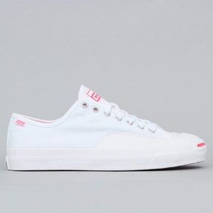 CONVERSE JACK PURCELL PRO OP OX SHOES WHITE / RACER PINK / WHITE